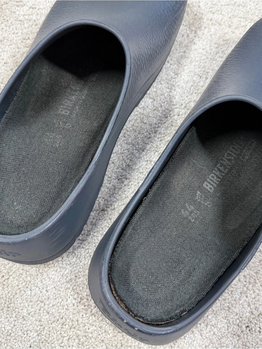 Birkenstock Super-Birki Polyurethane Clogs Shoes Slip On Restaurant in Navy 11